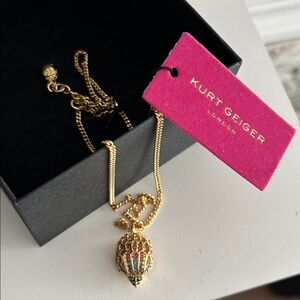 Kurt Geiger Multicolor Acorn Pendant Necklace